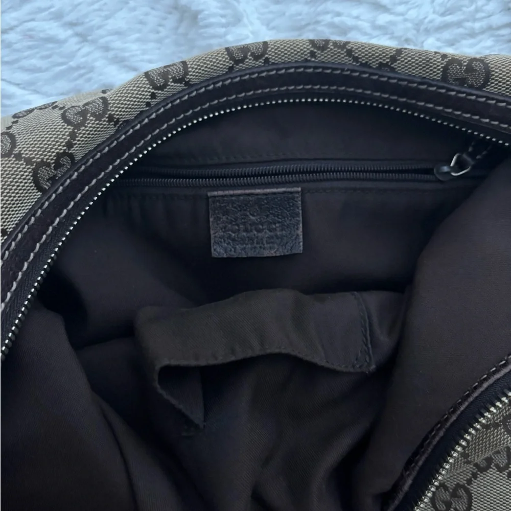 Authentic Gucci GG Canvas Hobo Shoulder Bag